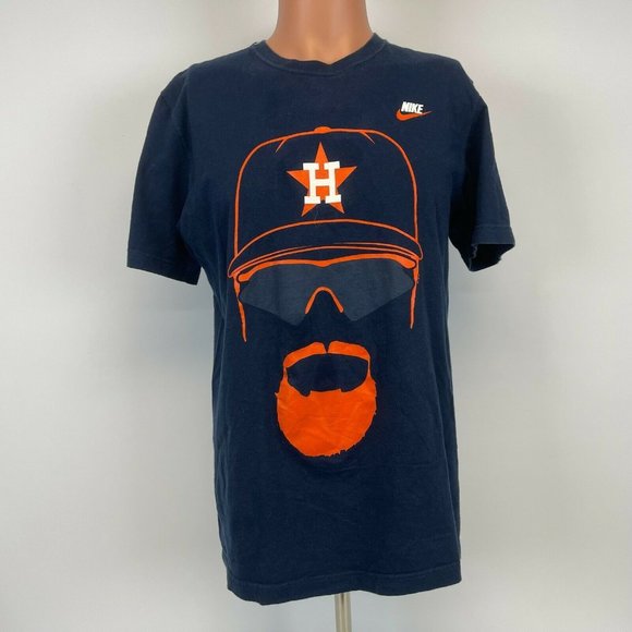 Nike Jeff Bagwell Houston Astros Hair Itage T Shirt MLB Cooperstown Heritage M - Picture 2 of 4